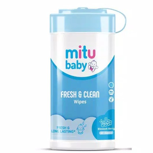 Mitu Baby Wipes Fresh &amp; Clean  Blossom Berry 60'S
