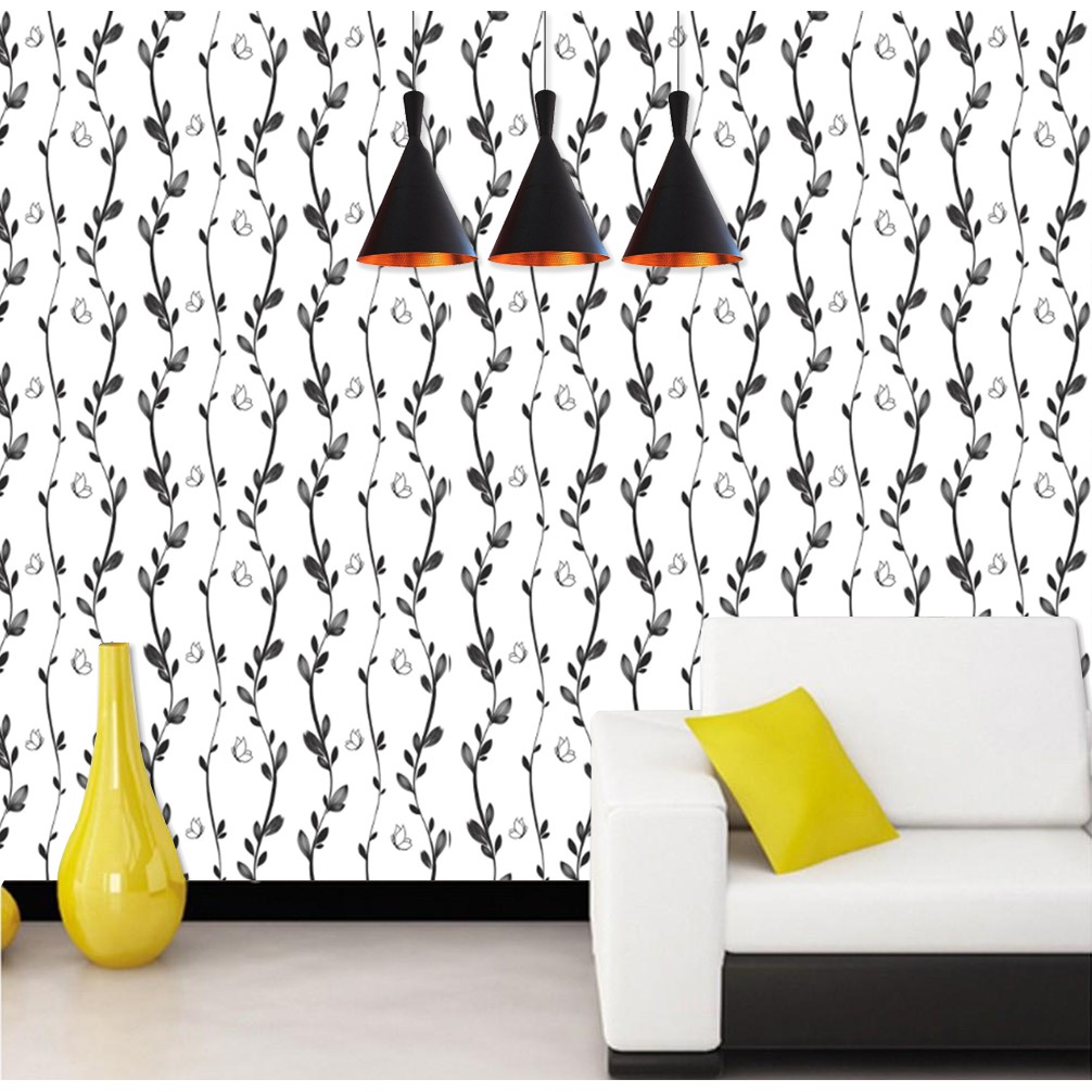 Wallpaper Dinding Wallstiker kamar tidur - Wallpaper Hiasan dinding 45cm x 9m Bata Garis Batik wallstiker elegan