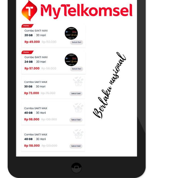 ▼ Kartu Sakti Telkomsel 20GB 49RB ♦