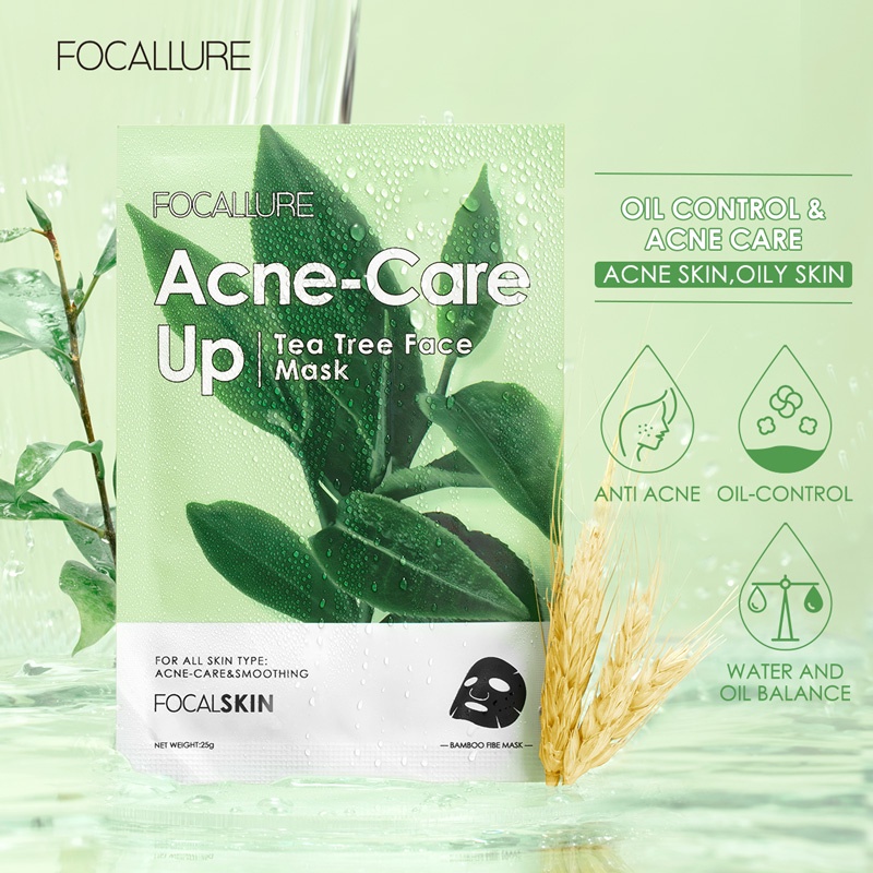 Focallure Face Mask Vitamin C brighten up/ Acne-Care Mask-Energy Facial Sheet Mask Skin Care