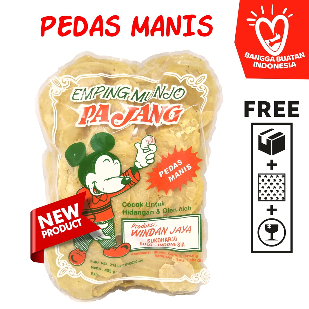 Emping Melinjo / Belinjo Pajang Asli Solo - Asin / Manis / Pedas Manis