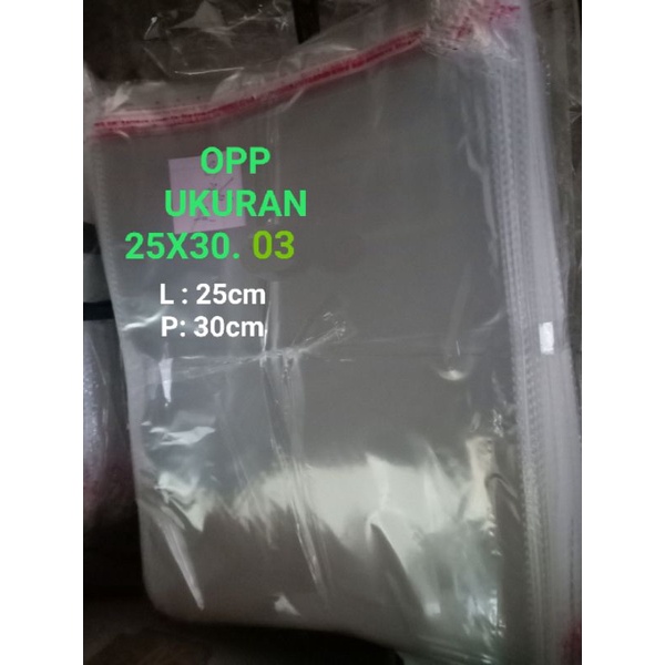 ( COD ) OPP /PLASTIK 25X30. ( 500 LEMBAR )