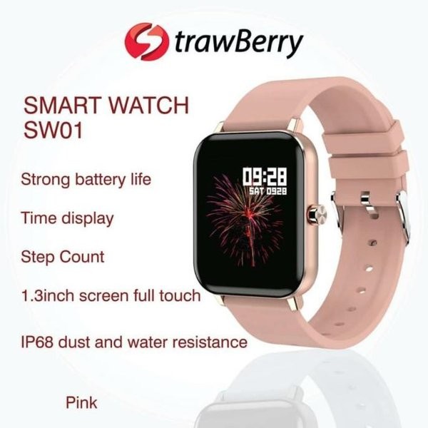 STRAWBERRY SW01 SMARTWATCH GARANSI RESMI TERMURAH