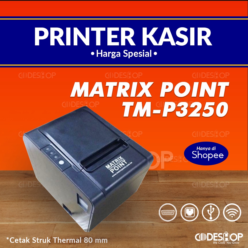 Printer Dot Matrix Point TM-P 3250 Wifi Printer Kasir Wireless 80mm