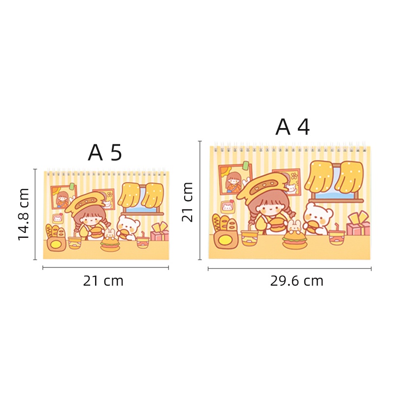 40 Lembar Kertas Loose Leaf A5 / A4 Motif Kartun Untuk Pelajar