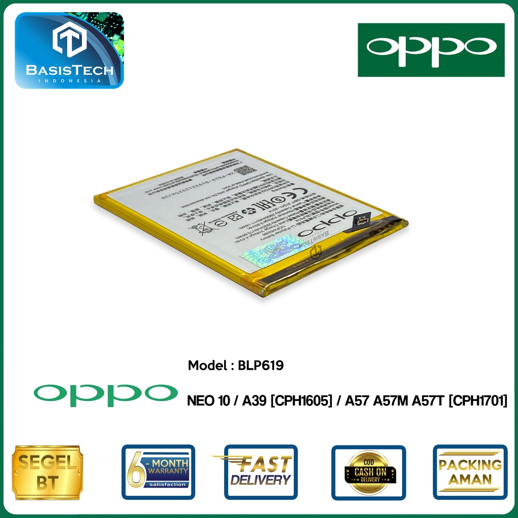 BATERAI OPPO NEO 10 A39 CPH1605 - A57 A57M A57T CPH1701 - BLP619 - ORI99