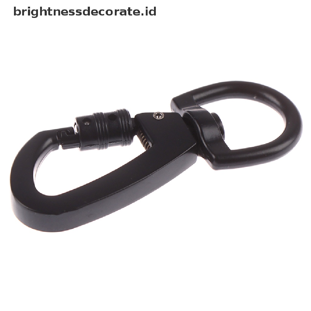 1 Pc Carabiner Kunci Otomatis Tipe D Dengan Cincin Putar Untuk Luar Ruangan