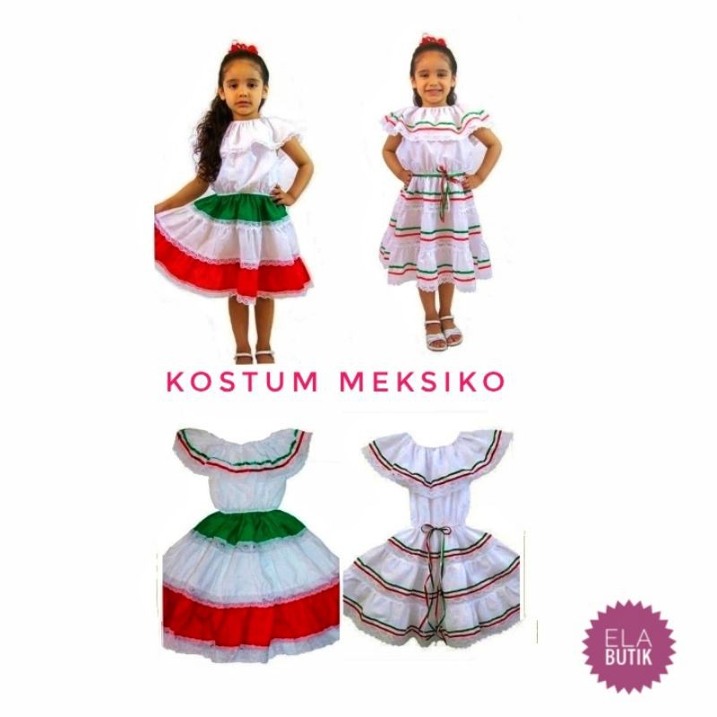 Kostum meksiko-anak-baju adat meksiko-kostum internasional