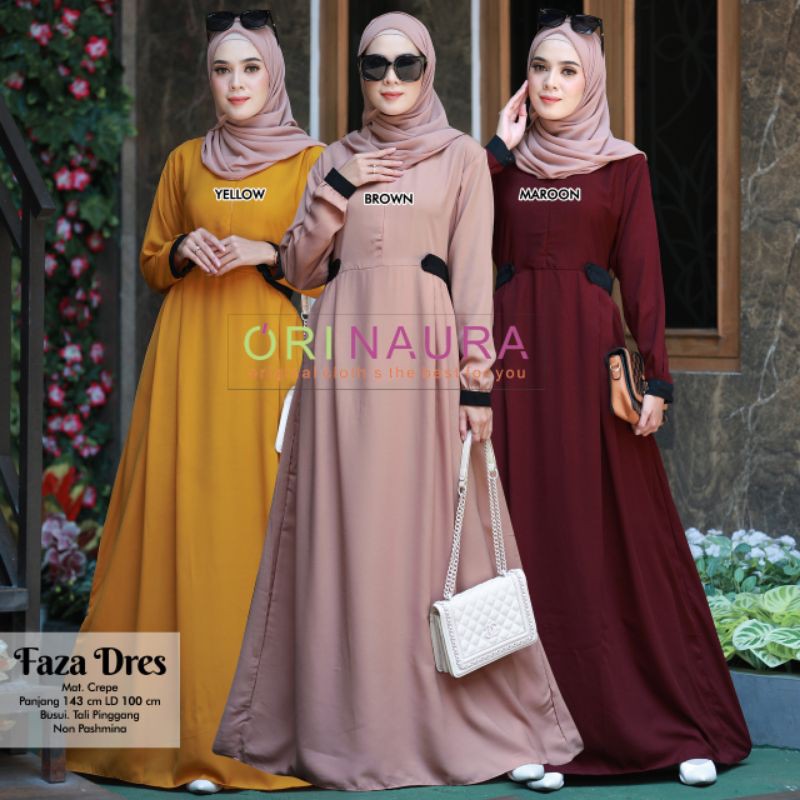 FAZA DRESS GAMIS MUSLIM BY ORI NAURA