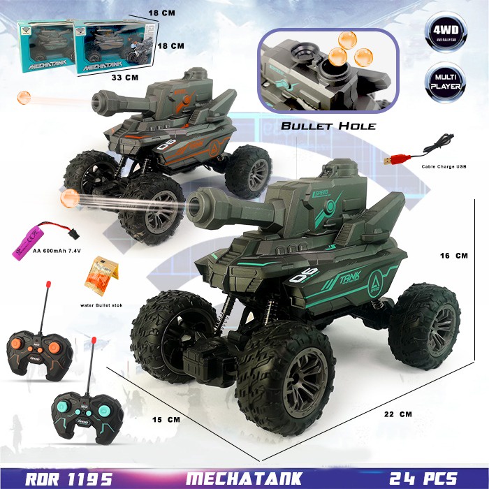 PROMO RDR1195 RC Tank Rock Crawler Off Road Offroad Gunung Mainan Anak Mobil Remote Control Radio Control Hobi Koleksi Remot Kontrol