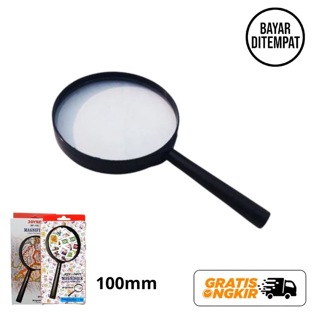 

Magnifying Glass Kaca Pembesar Lup 100mm Promo Murah COD Best Seller Joyart Permanen Multi Fungsi Kuat Asli Awet Hitam