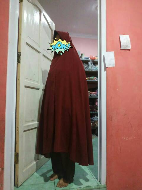 Khimar super jumbo PAD BUNDAR Vira Malika XXXXL bisa mukena  125*145-3