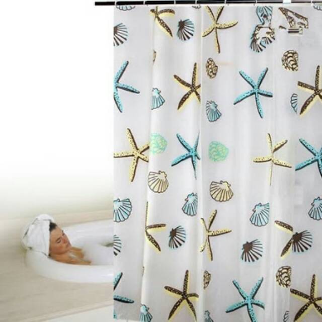 Tirai Shower Curtain Anti Air Gorden / Gordyn Kamar Mandi Karakter Korden Motif Import