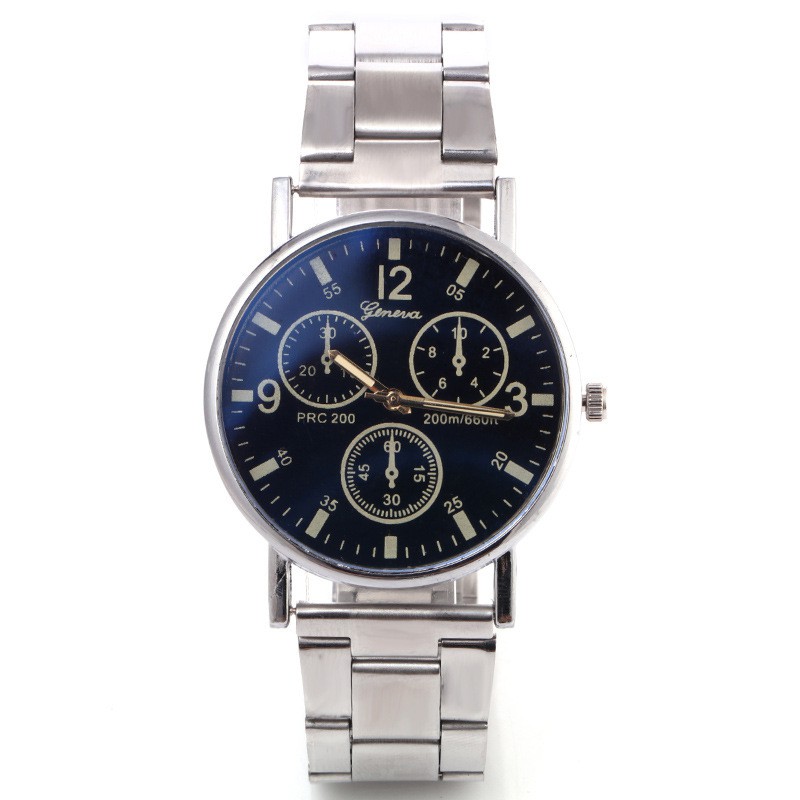 Jam Tangan GENEVA STAINLESS STEEL/3 TITIK - New Watch Analog Stainless Steel - Fashion Wanita