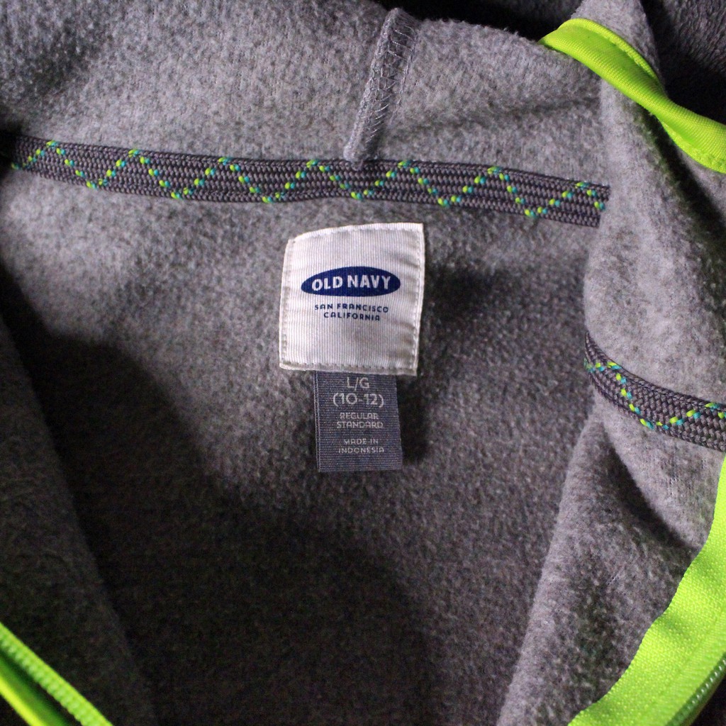 (REAL PIC) OLD NAVY Preloved Jaket Sport Wanita Zipper Hoodie Abu-Abu