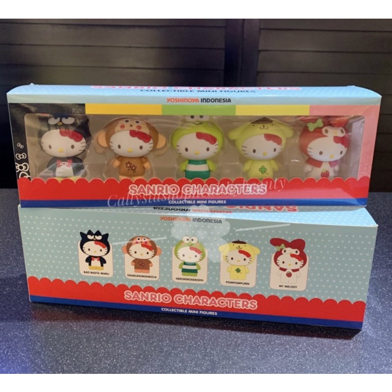 Sanrio Characters Hello Kitty Yoshinoya 1 Box 5 pcs Boneka Karakter Hello Kitty