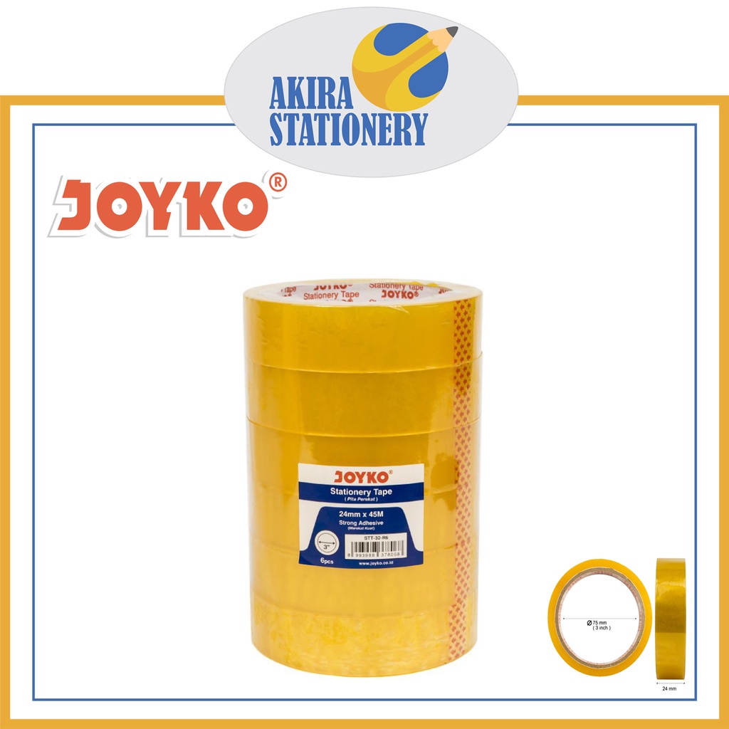 

SELOTAPE / STATIONERY TAPE / PITA PEREKAT SELOTIP JOYKO STT-32-R6 (24mm x 45M)