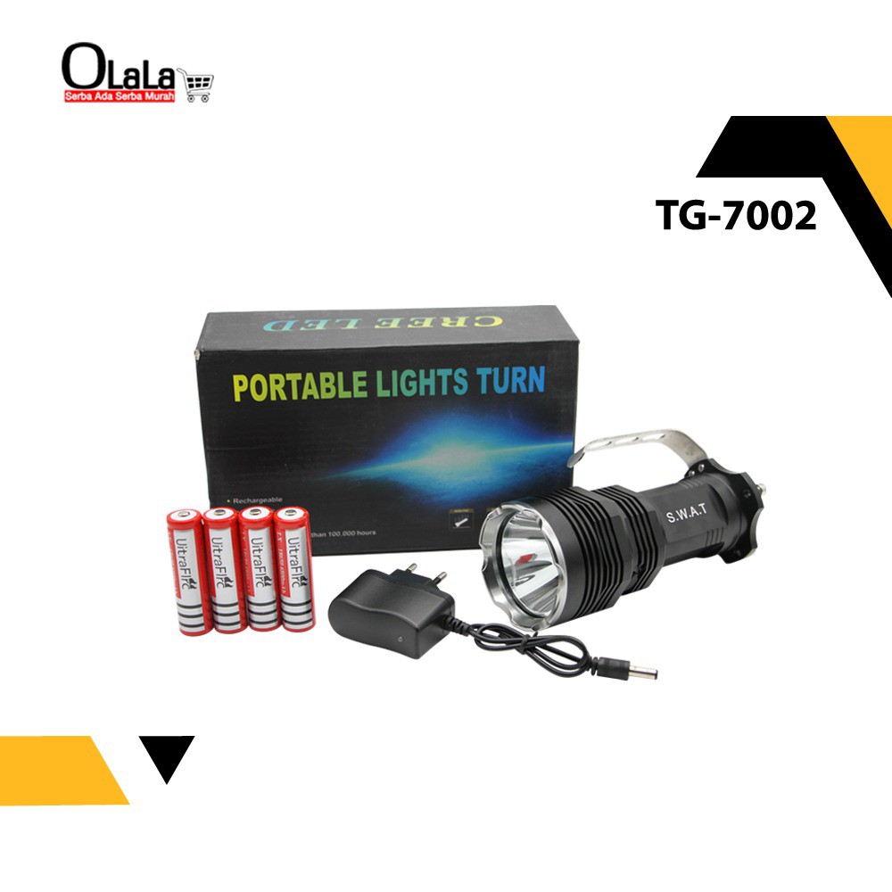 LAMPU SENTER SINAR PUTIH CREE LED/SENTER POLICE LED TG-7002