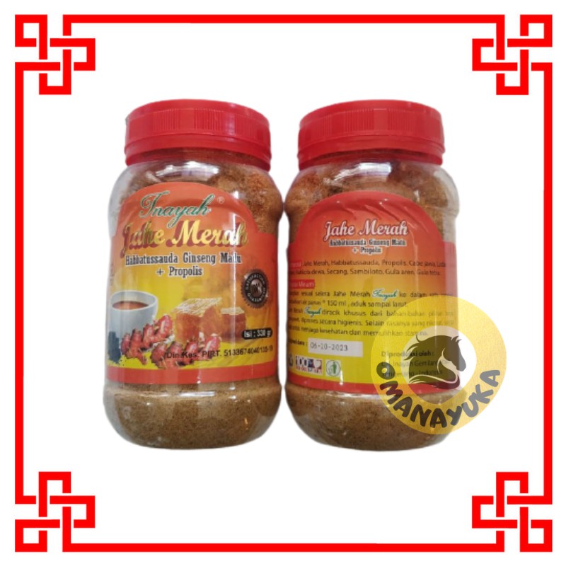 

Jahe Merah Inayah Ginseng Madu + Propolis Isi 330gr