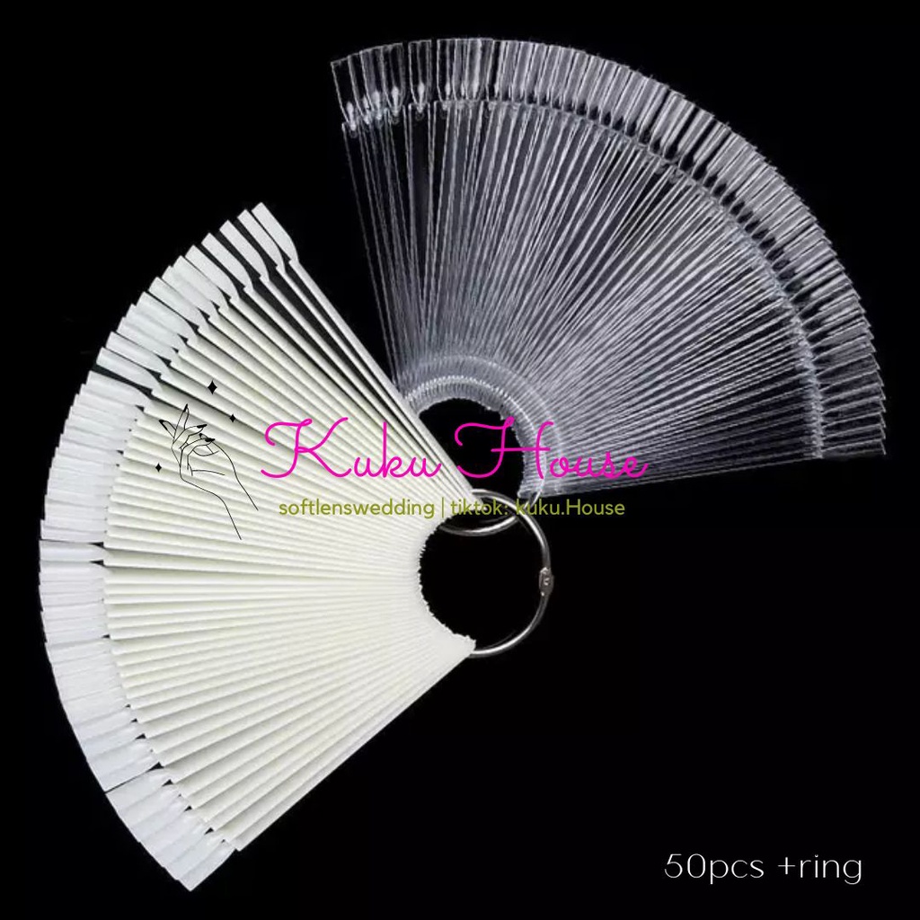 50pcs Color chart ring display kuku nail art kutek gel / ring chart warna kutek kuku