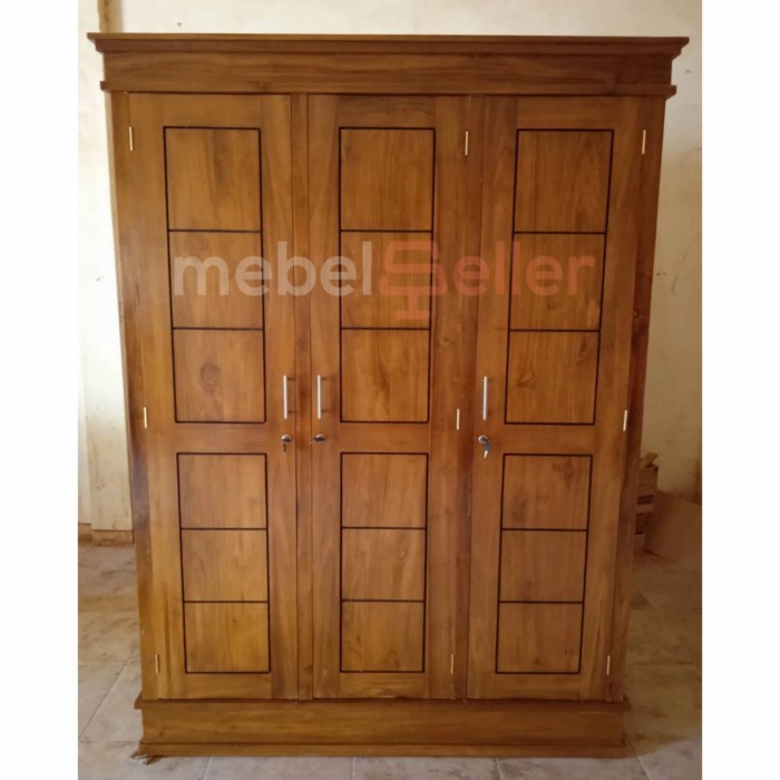 almari pakaian - Almari Pakaian Minimilis - Almari pakaian Jati