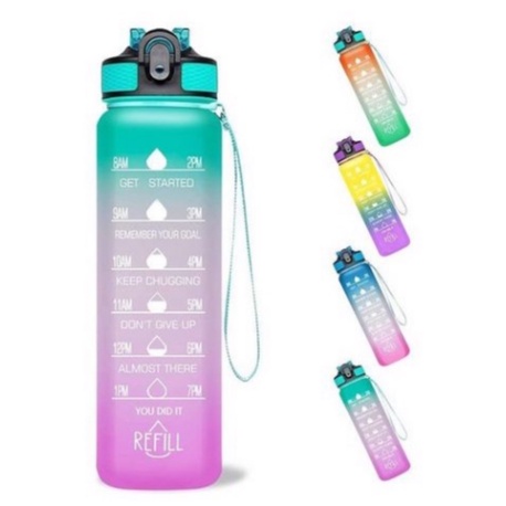 [ Cinicini ] Botol Minum Rainbow slim [ 1 liter ]