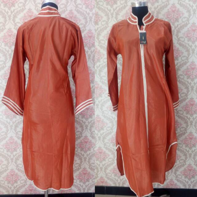 Atasan Tunik Denaru Coklat Bata