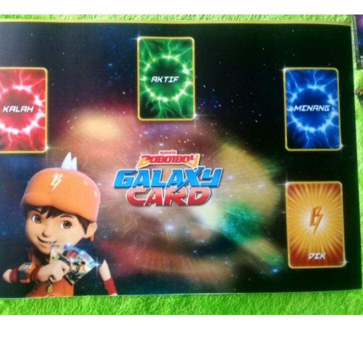 [PRODUK JG9KD] Dek Arena Bertarung Boboiboy Galaxy Card Waterproof Anti Pudar + ALBUM BGS