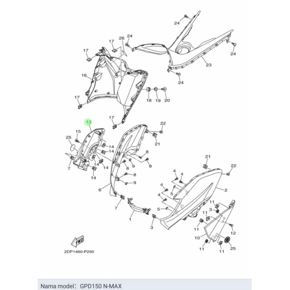 COVER LAMPU SEN SEIN KANAN NMAX ASLI ORI YAMAHA 2DP F835V 00 P2