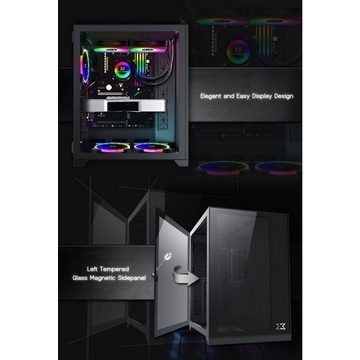 Casing / Case Xigmatek Aquarius S Black + 3 Fan A-RGB