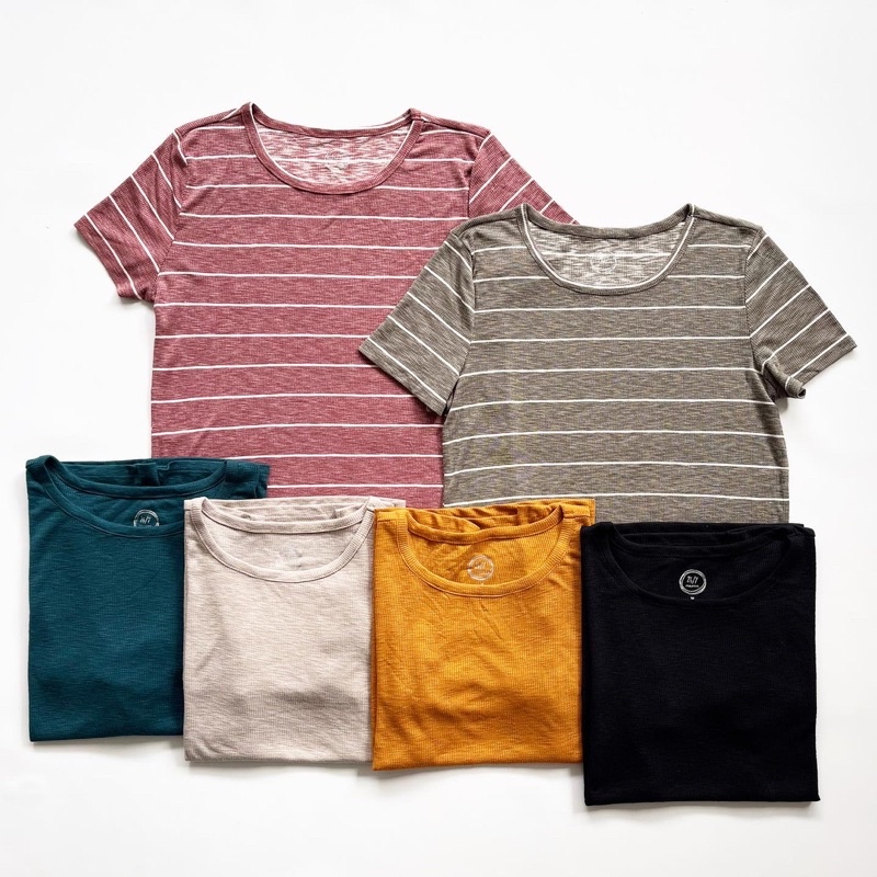 (BISA COD) MAURICES RIB KNIT TEE - KAOS WANITA