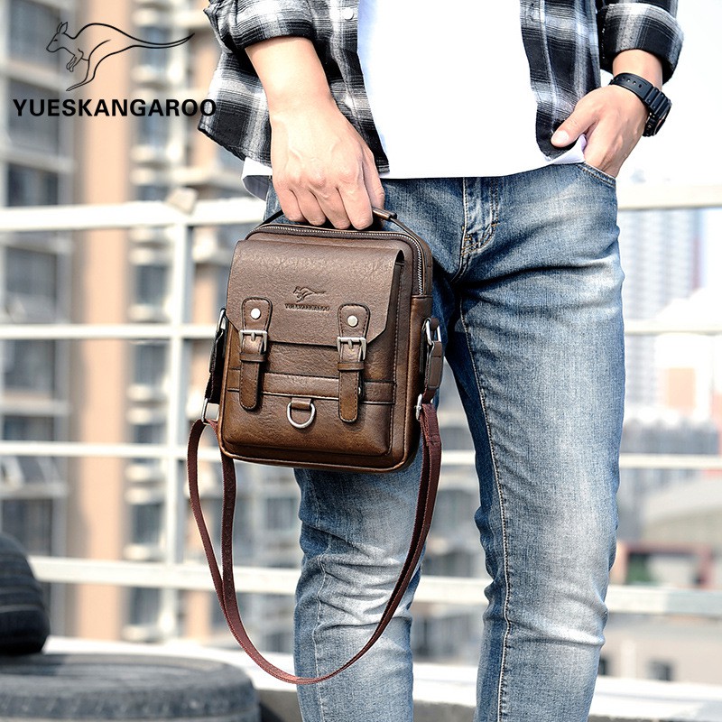 [ORIGINAL] Yueskangaroo Tas Selempang Kulit Import Pria Business Men's Shoulder Bag Korean Style