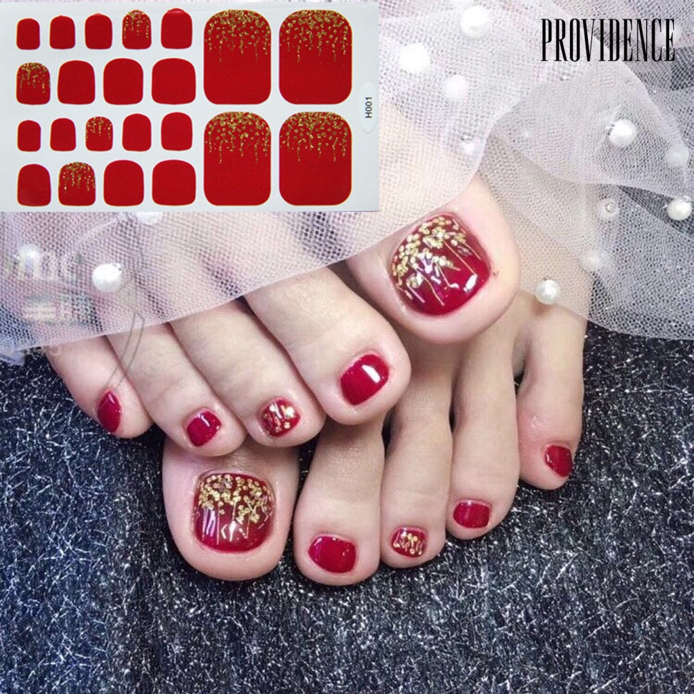 Providence Stiker Kuku Motif Hati / Bulan / Daun Tahan Air Untuk Nail Art