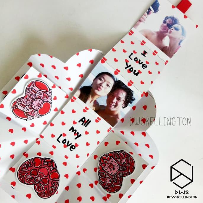 

New Kado Hadiah Pacar Valentine Pop Up Explosion Box Doodle Ayo Beli