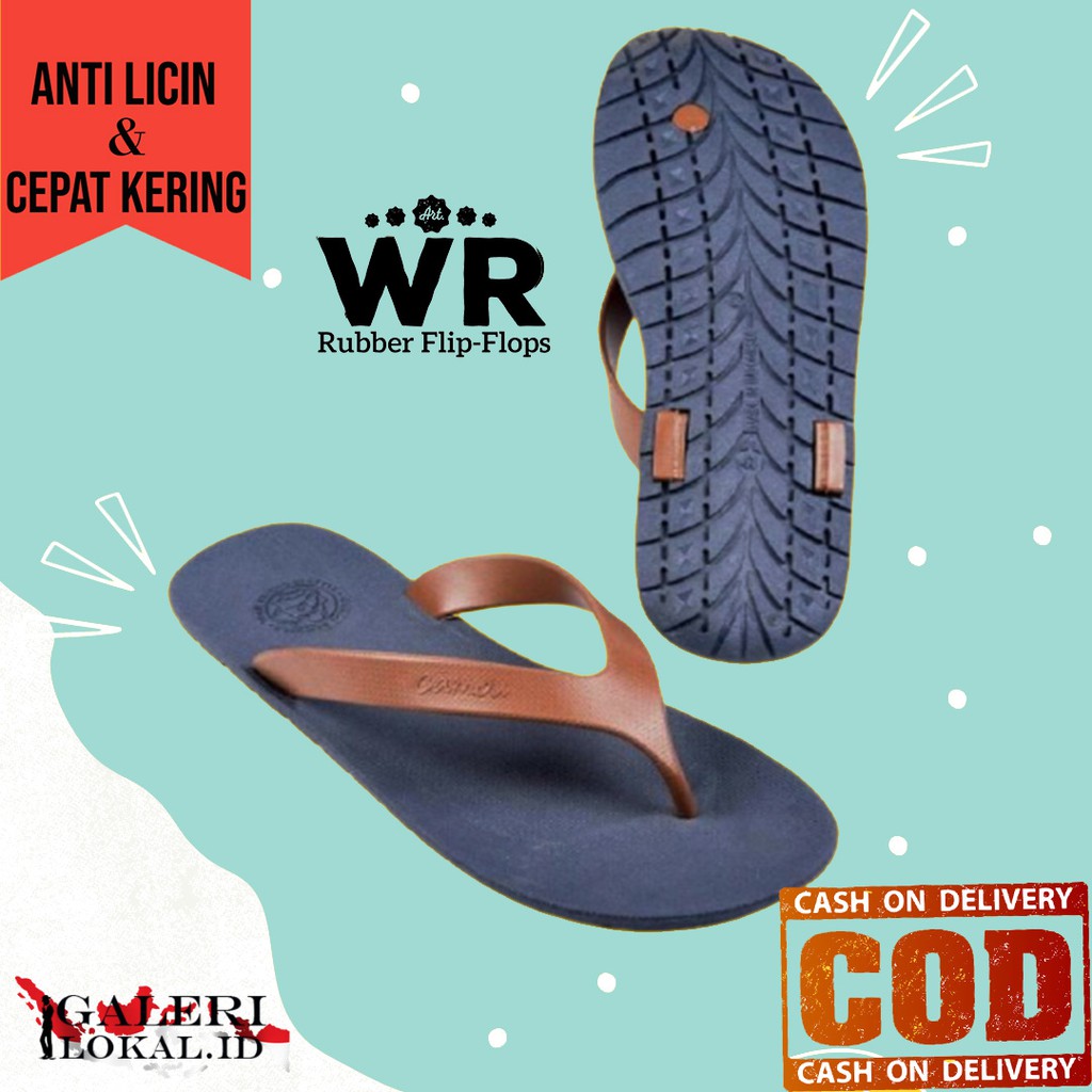 Sendal Sandal  Jepit  Karet Cowok Pria Polos Kekinian Murah 