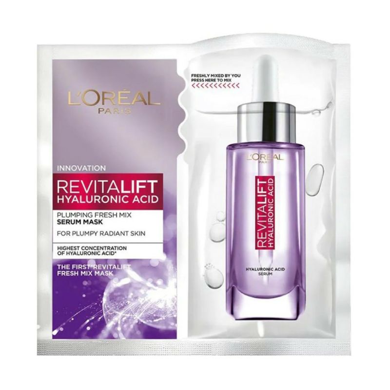 ☃Cutezz_Ching1☃L'oreal Paris Revitalift Hyaluronic Acid Plumping Fresh Mix Serum Mask 33g