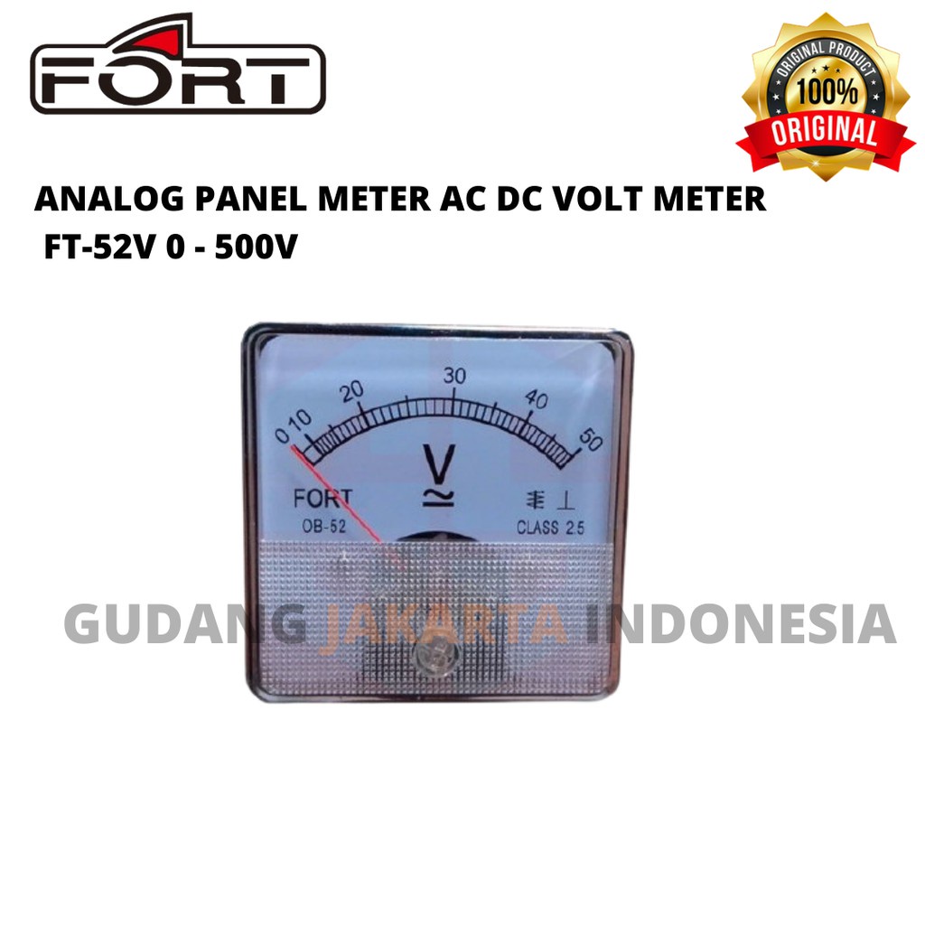 ANALOG PANEL METER AC DC VOLT METER FT-52V 0 - 500V