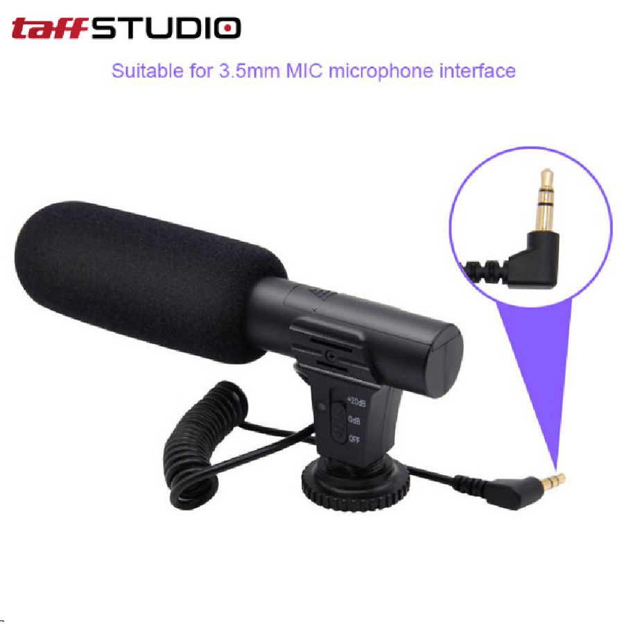 TaffSTUDIO Gun Microphone untuk DSLR - MIC-05 - Black