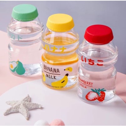 Botol Minum Unik Bentuk Yakult Fruity Transparant Warna Import BPA FREE 480ml-3