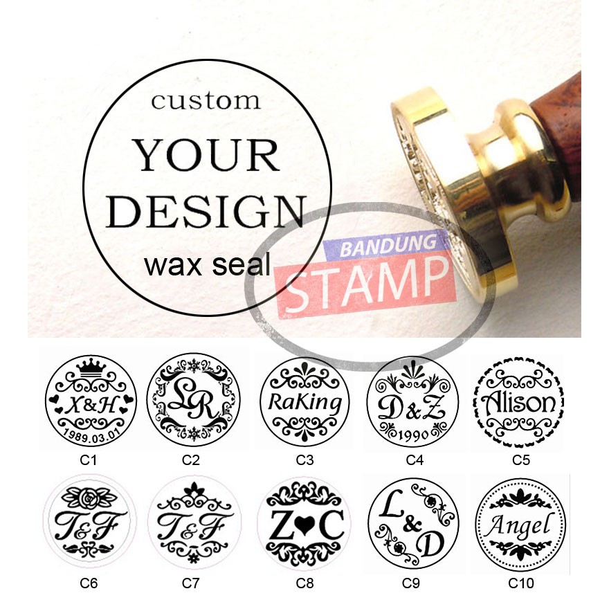 

Custom Wax Stamp Seal / Stempel Lilin Kilat - D25/D30 mm