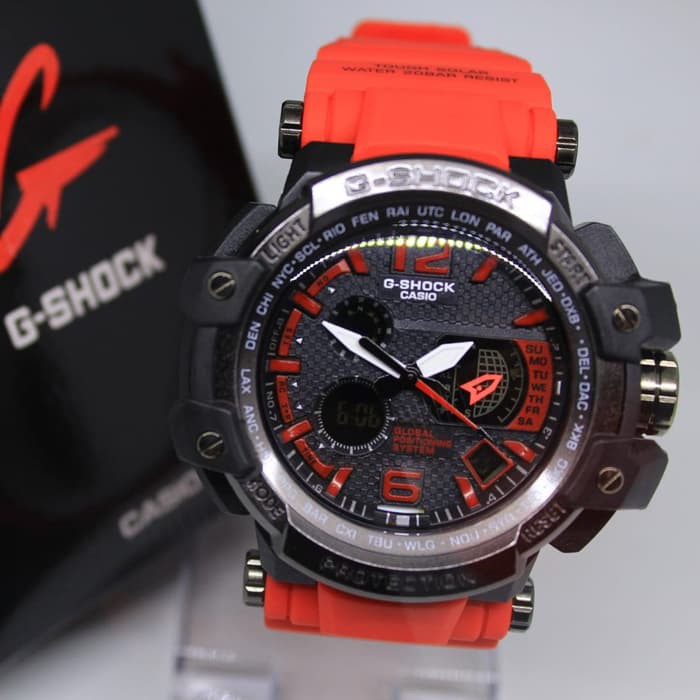JAM TANGAN PRIA / COWOK G-SHOCK GS GPW 1000 KEPALA BESI RED ANTI AIR