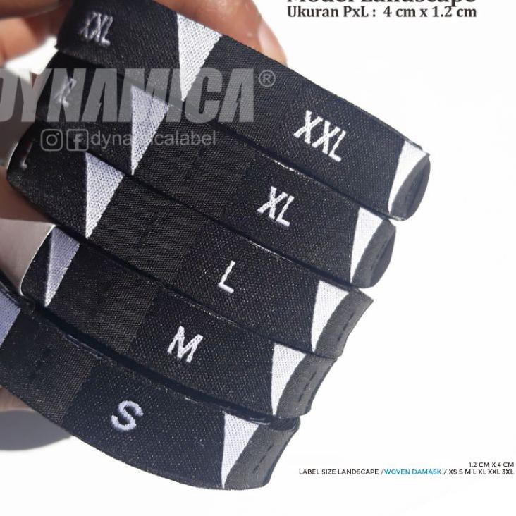 

S21W Label Size Woven Hitam - Berbeda - Good Quality - Itif - Le Terlaris