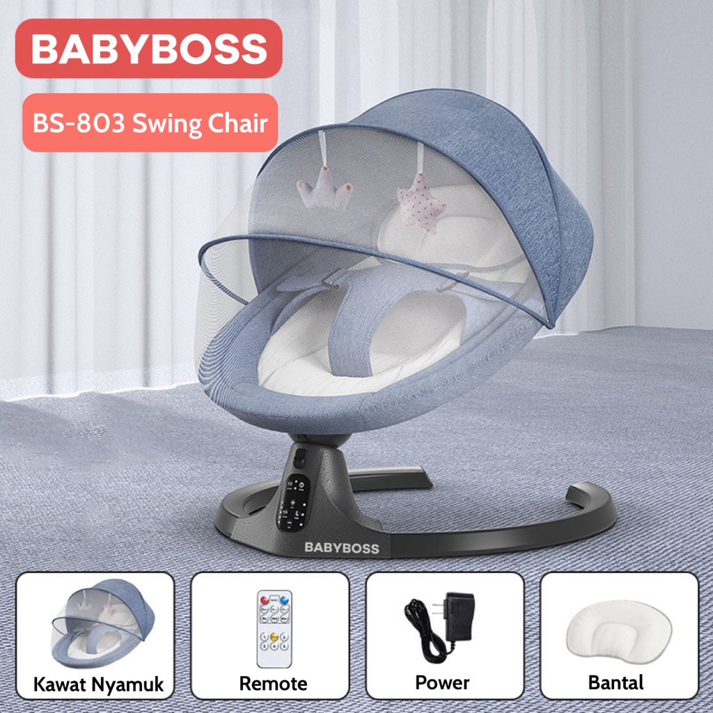 [ Ready Stock ] BABYBOSS BS-803 Ayunan Bayi Automatic Baby Swinger Chair / Swing Bed With Table