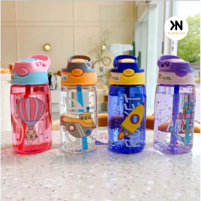 Botol Air Minum Anak Sedotan Motif Animal Sea Country