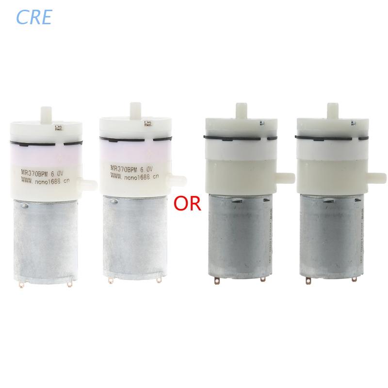 Cre 2pcs Motor Pompa Udara Micro Mini DC 3V-6V 5V 370 Untuk Akuarium