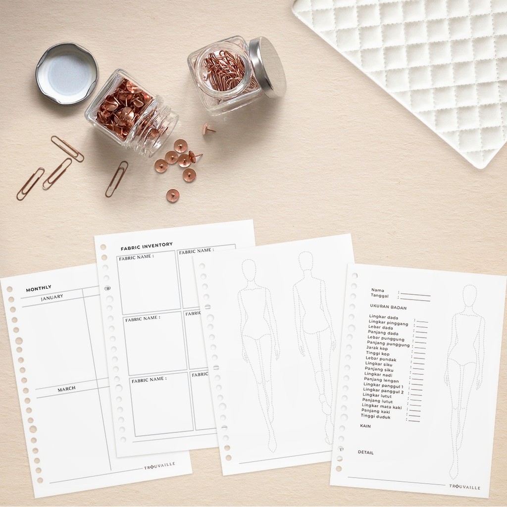 Isi binder A5 / Buku Sketsa Fashion / Binder Fashion Design / Buku Fashion Design-Bundle