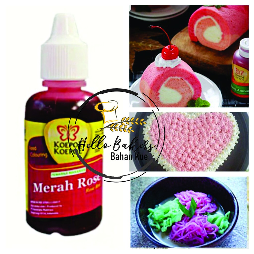 

PEWARNA MERAH ROSE 30 ML KOEPOE KOEPOE / FOOD COLORING / KOEPOE MERAH ROSE