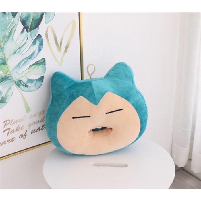 TEMPAT TISSUE SNORLAX HEAD IMPORT KOTAK TISSUE BONEKA LUCU