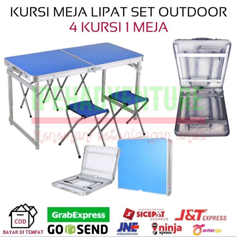 kursi meja set outdoor koper