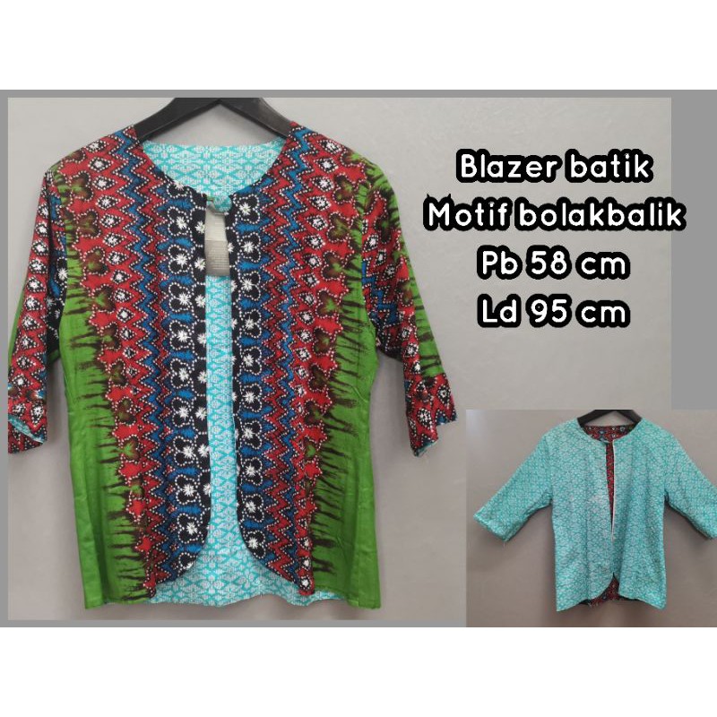 cardigan batik motif bolak balik